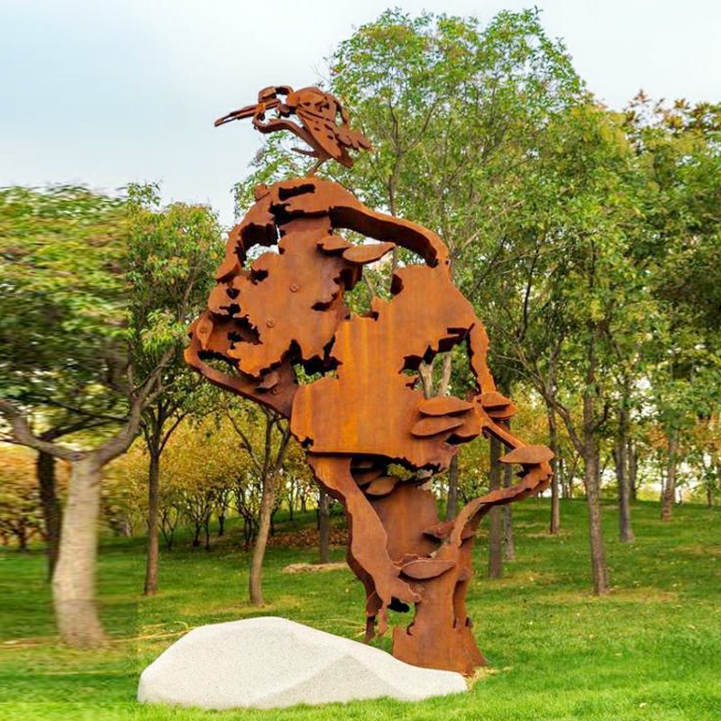 靖西耐候钢雕塑